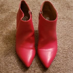 Franco Sarto Red Leather Booties
